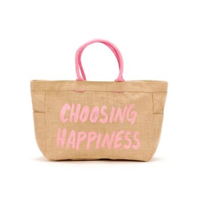 Bolso playa con frase: Choosing Happiness