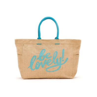 Bolso playa con frase: be lovely