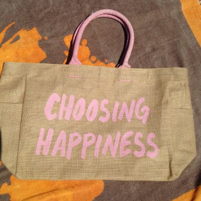 Bolso piscina o playa con frase: Choosing Happiness