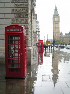 Londres con lluvia